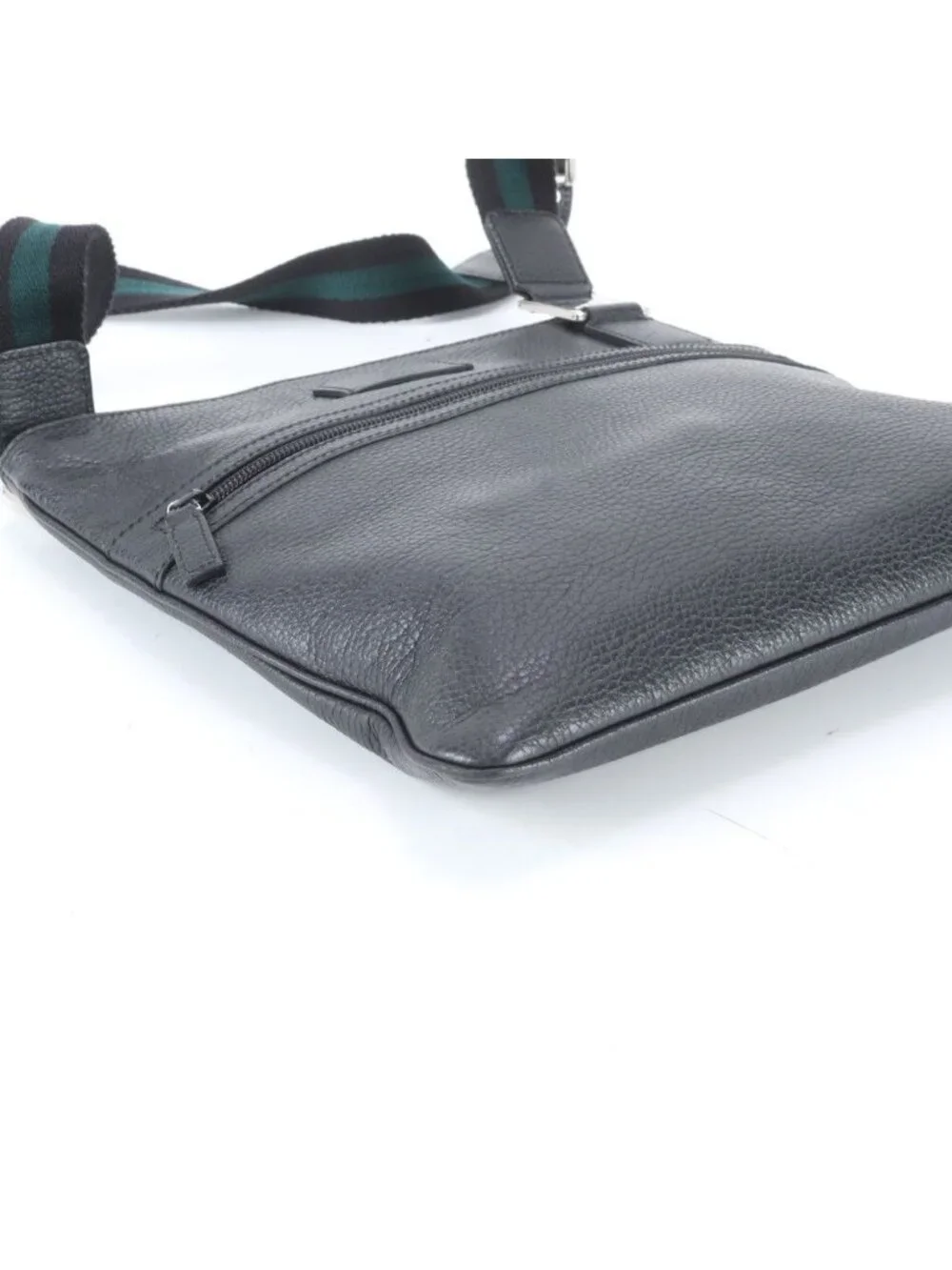 Gucci Leather Shoulder Bag Crossbody Messenger Business Tote Black